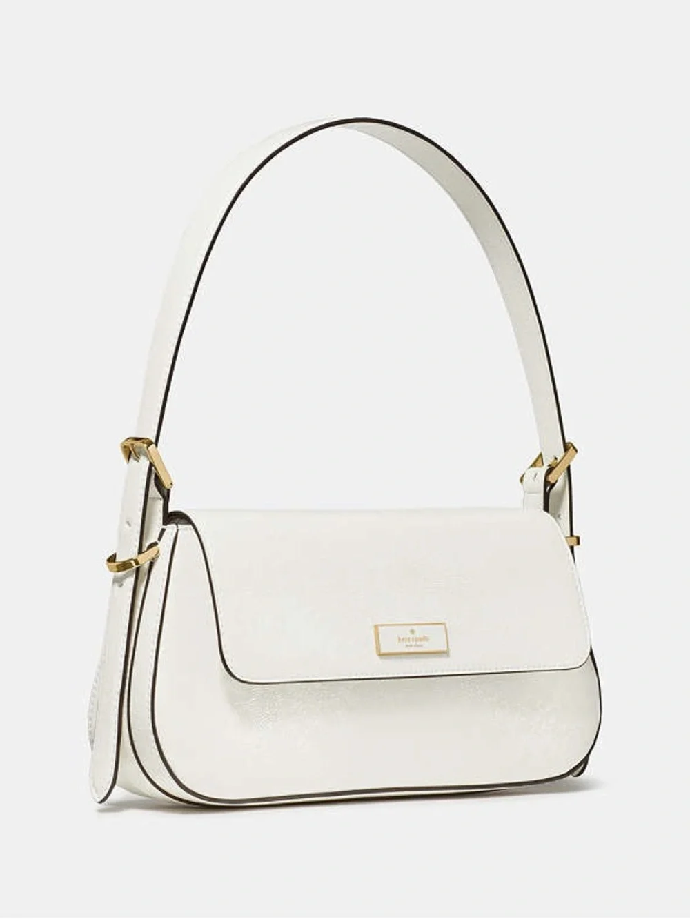 Kate Spade Bridget Patent Flap Shoulder Bag Meringue MSRP $329